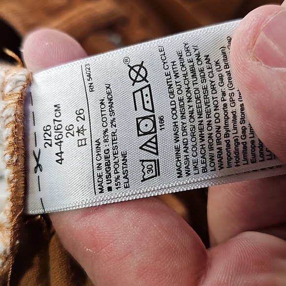 Gap 27x26 orange/brown corduroy leggings - Picture 6 of 7